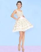 Mac Duggal Homecoming - 66238n Pearl Beaded Mini Dress