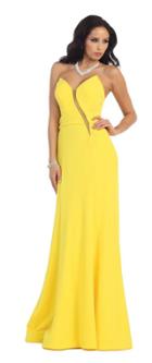 May Queen - Sweetheart With Illusion Panel Sheath Jersey Dress Rq7360
