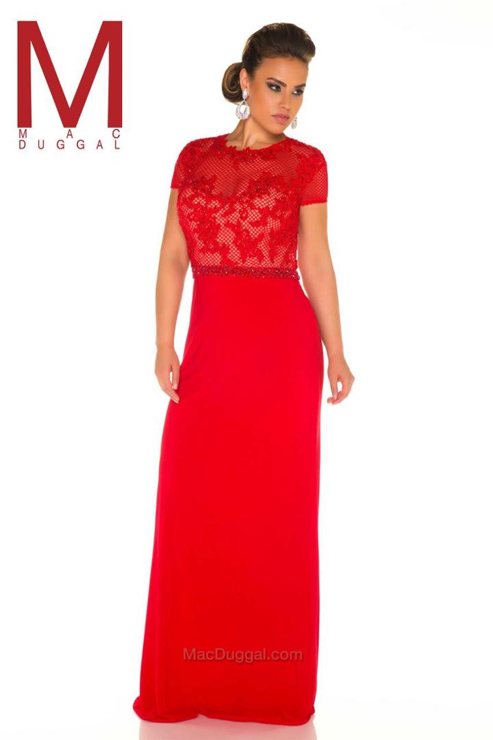 Mac Duggal - 65473 F Red/nude