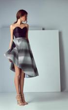 Saiid Kobeisy - 3193 Strapless Prismatic Asymmetrical Dress