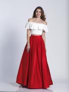 Dave & Johnny - A6139 Two Piece Off The Shoulder A-line Gown