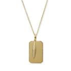 Elizabeth Buenaventura - Dog Tag With Sweet Pea Charm Necklace