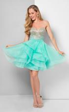 Terani Couture - Ombre Beaded Bodice Lace Back Short Prom Dress 1711p2234