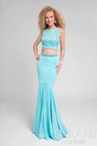 Terani Prom - Two-piece Ornate Bateau Mermaid Gown 1711p2687