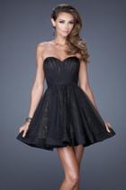 La Femme - 20563 Lace Sweetheart A-line Dress