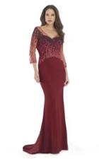 Morrell Maxie - 15729 Sequined V-neck Sheath Dress