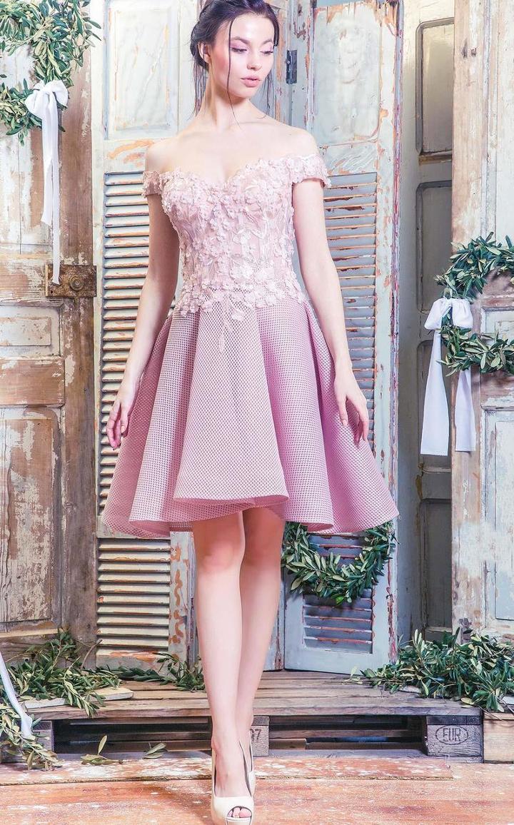 Mnm Couture - Gorgeous Off-shoulder Cocktail Dress K3505