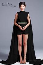 Ieena For Mac Duggal - 30256 High Neck Dress In Black