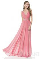 Terani Prom - Shirred Ornate Strap Gown 1615p1313b