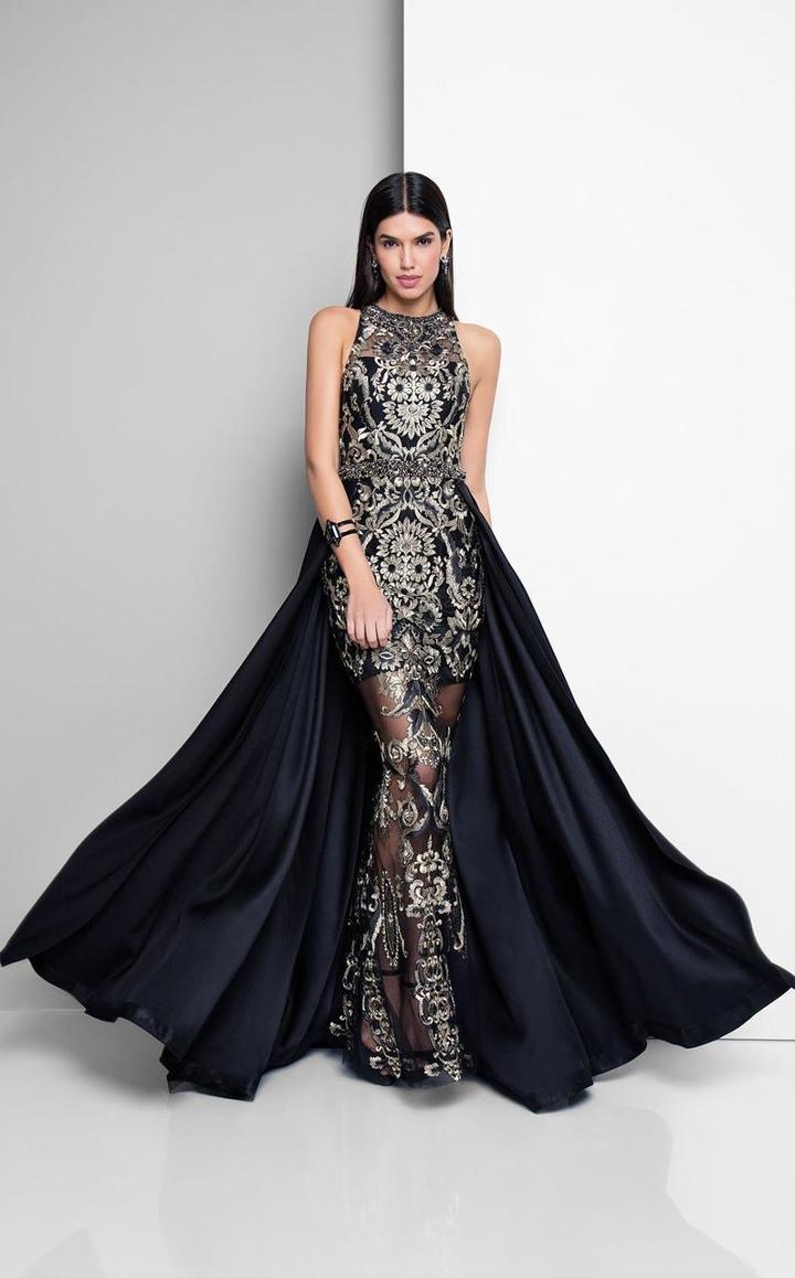 Terani Couture - Stunning Sleeveless Bateau Neck Polyester Mermaid Gown 1712e3648