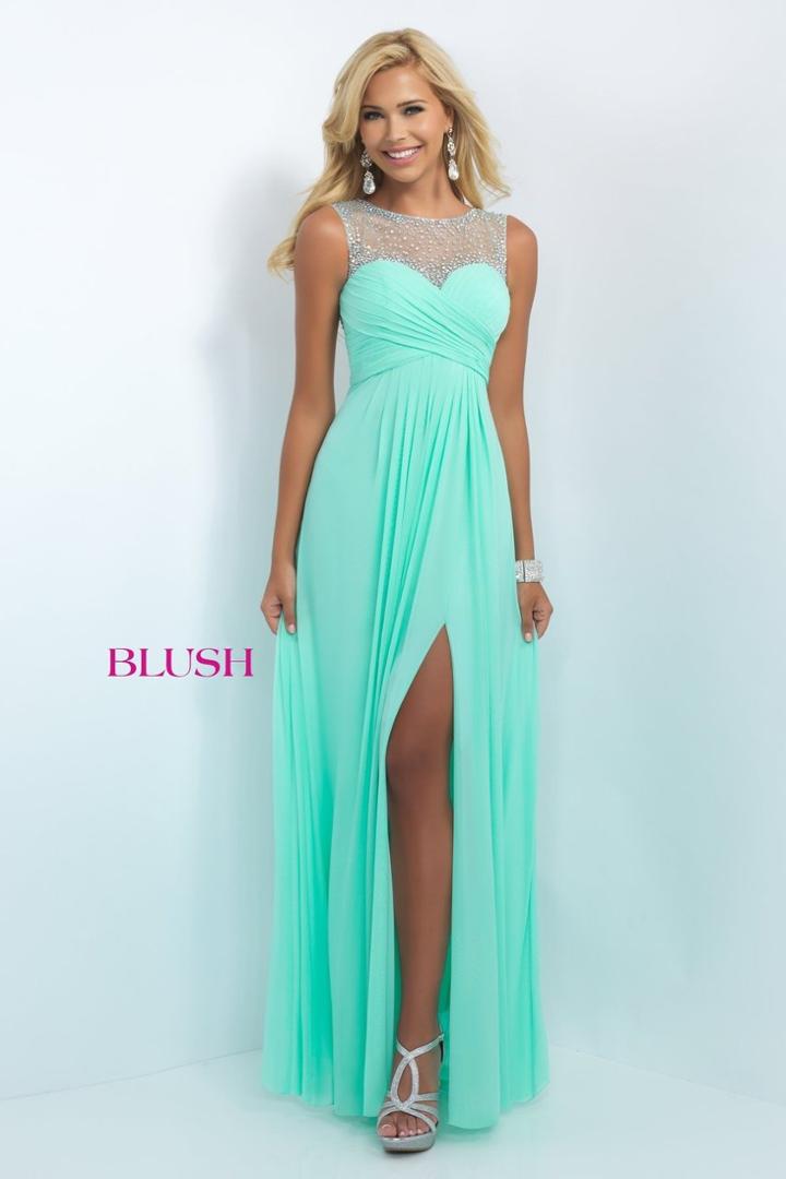 Blush - Crystal Embellished Sweetheart Gown 11096