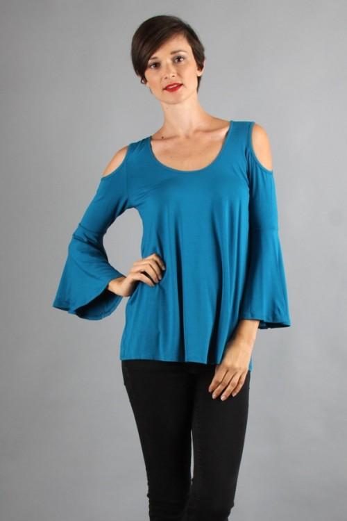 Vava By Joy Han - Brenda Bell Sleeve Top Cobaltblue