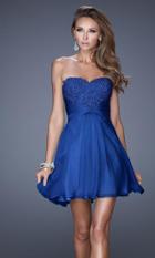La Femme - 20574 Lace Sweetheart A-line Dress