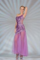 Cinderella Divine - Asymmetric Sequined Sheer A-line Gown