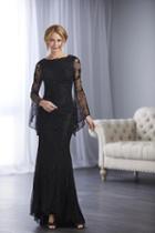 Christina Wu Elegance - 17847 Lace Bell Sleeve Bateau Sheath Dress