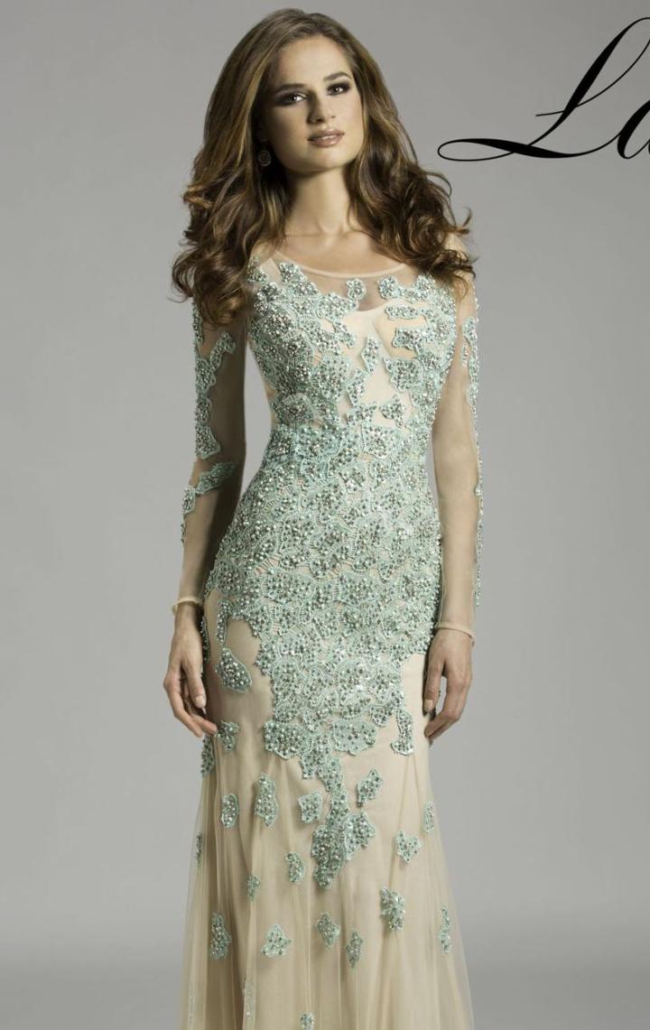 Lara Dresses - 32471 In Nude/navy