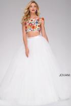 Jovani - Two-piece Tulle Prom Ballgown 48790