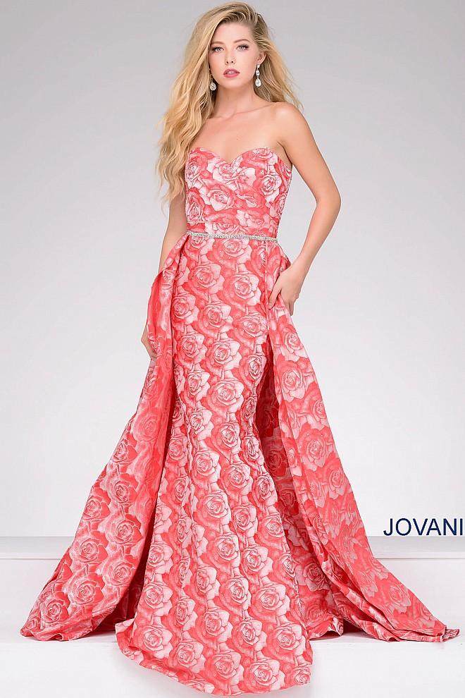 Jovani - Floral Printed Long Dress 45934