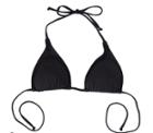 Nicolita Swimwear - Bikini Blanks Sublimation- Black Triangle Bikini Top