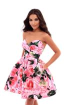 Tarik Ediz - 50279 Floral Print Sweetheart A-line Dress