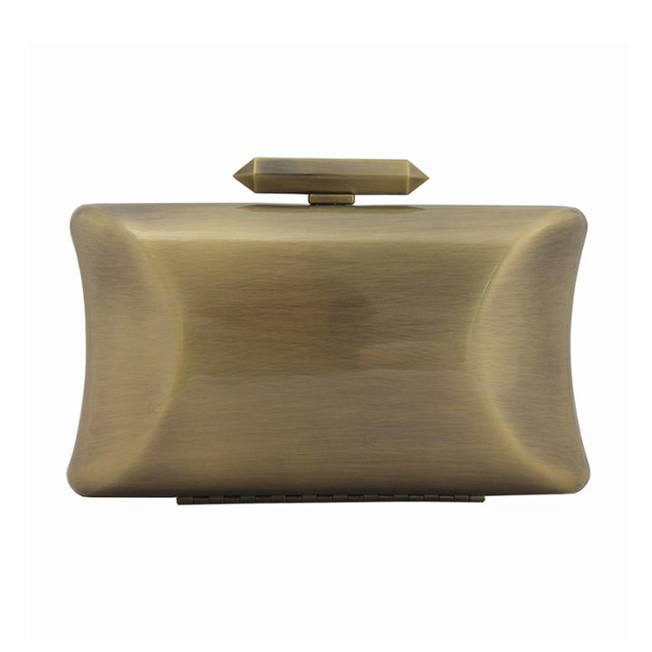 Treesje - Asymmetry Clutch Metal / Antique Brass