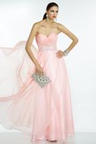 Alyce Paris - 35809 Floral Beaded Ruched Sweetheart Chiffon Dress