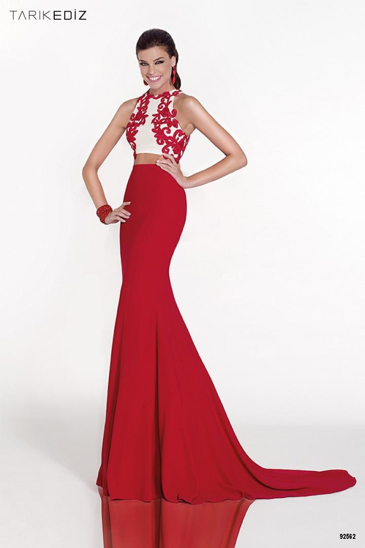 Tarik Ediz - Two-piece Halter Neck Gown 92562