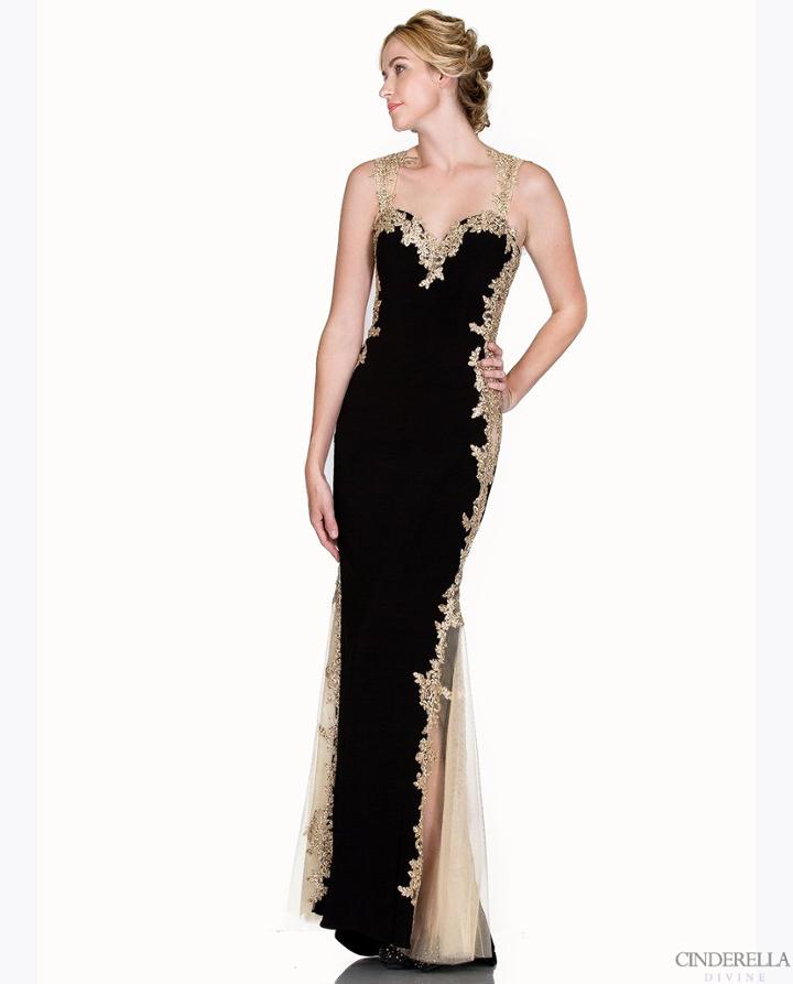 Cinderella Divine - Sleeveless Lace Sweetheart Fitted Dress
