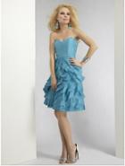 Janique Â€“ Strapless Sweetheart Short Ruffled Dress J062