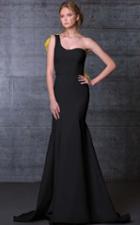 Mnm Couture - Asymmetrical Ruffled Trumpet Gown N0105