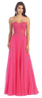 Beautiful Beaded And Laced Strapless Sweetheart A-line Dress