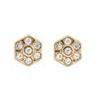 Rachael Ryen - Honeycomb Hexagon Stud Earrings