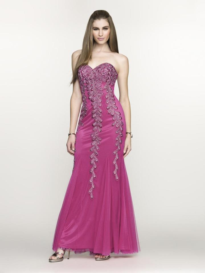 Bg Haute - G3107 Dress In Fuchsia