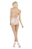 Lolli Swimwear - Cheerio Bottom In Springtime Nudie Stripes