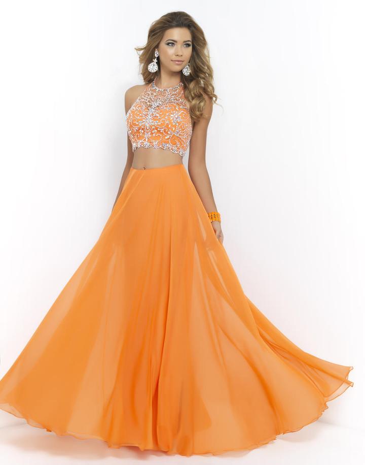Blush - Two Piece Halter Long Gown 9935