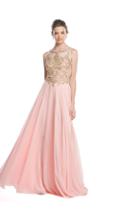 Aspeed - L1656 Sleeveless Sheer Bateau A-line Prom Dress
