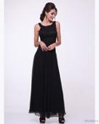 Cinderella Divine - Lace Embroidered Bateau Neck Sheath Dress