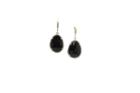 Tresor Collection - Black Spinel U/s & Diamond Earring In 18k Yellow Gold