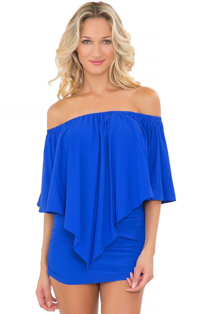Luli Fama - Cosita Buena Cover Ups Tassels Party Dress In Electric Blue (l177981)