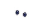 Tresor Collection - 18k White Gold Earring With Blue Sapphire & White Sapphire Default Title
