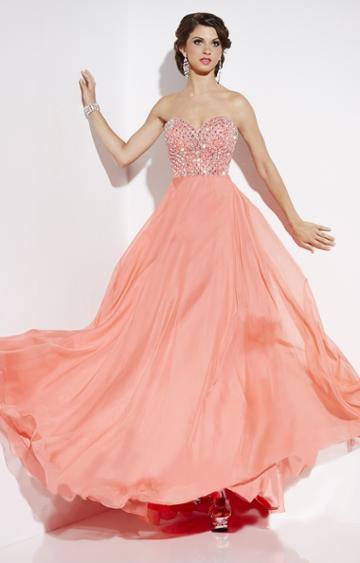 Studio 17 - 12543 Beaded Chiffon A-line Dress