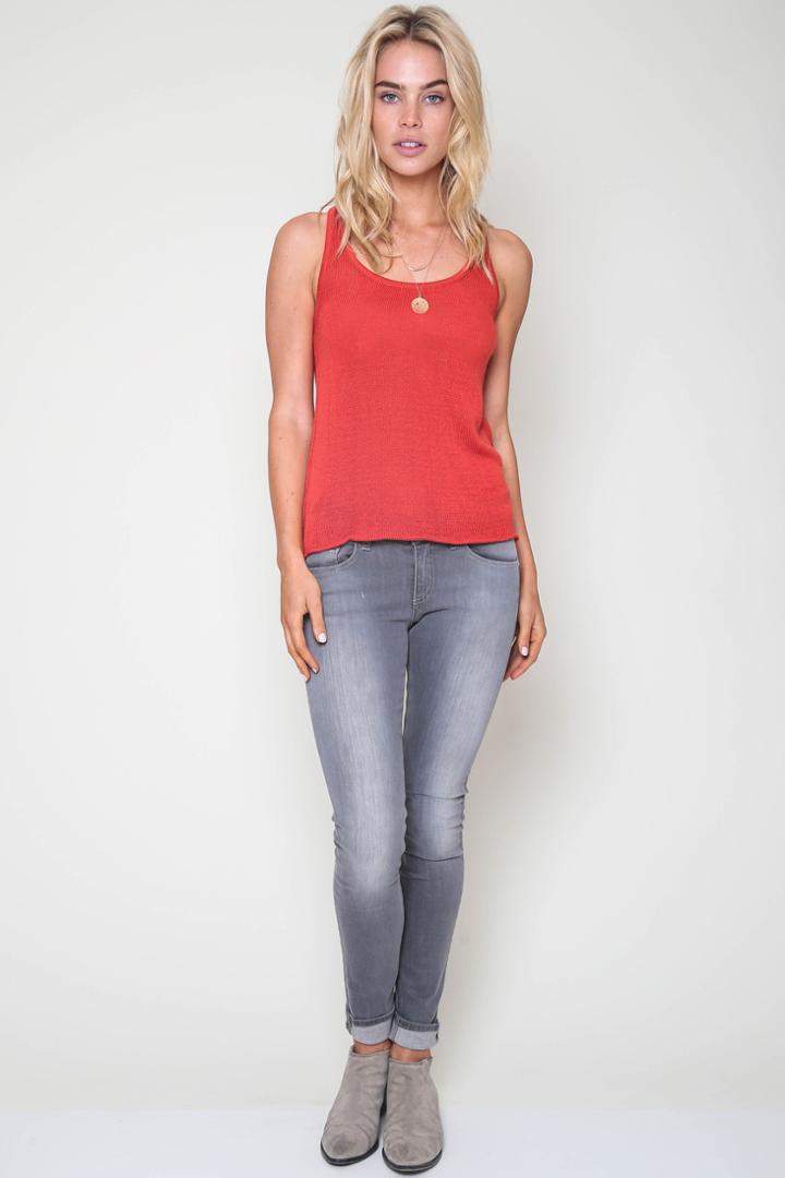 Goddis - Harmony Tank Top In Flame