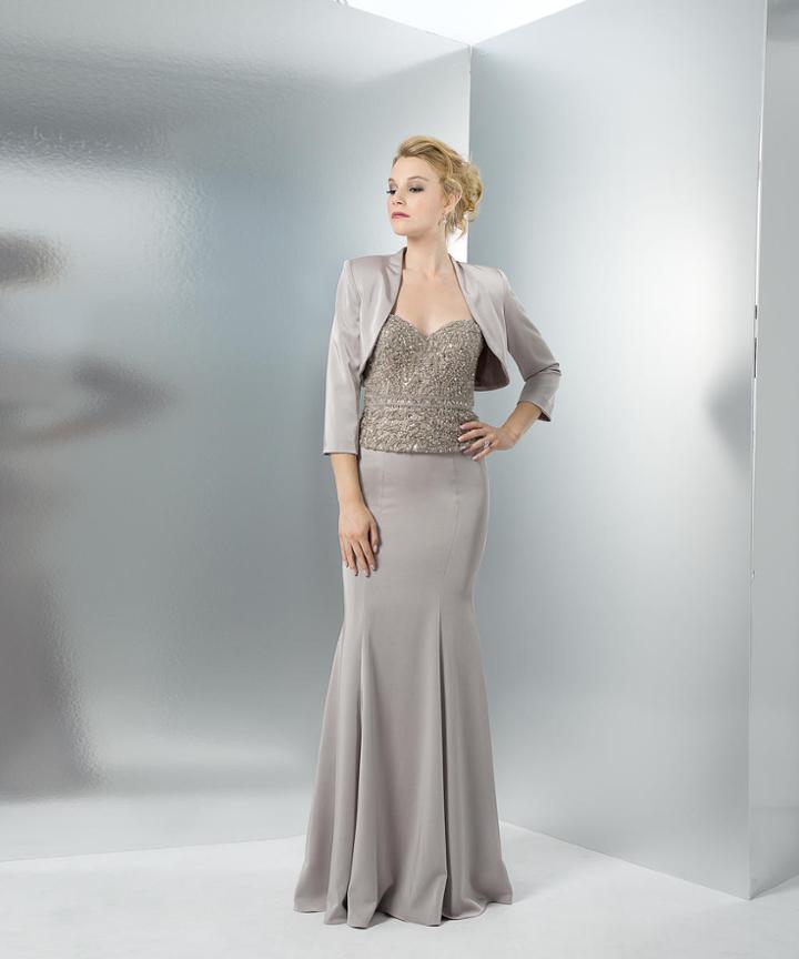 Marsoni By Colors - M110 Embellished Sweetheart Dress With Bolero