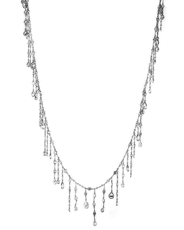 Cz By Kenneth Jay Lane - Cz Fringe Necklace
