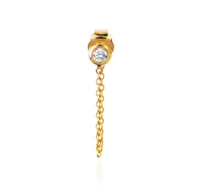 Logan Hollowell - Lh X Fs Chain White Sapphire Earring - Single