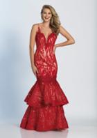 Dave & Johnny - A4977 Embellished Tiered Mermaid Gown