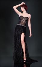 Mnm Couture - 7989 Sparkling Sweetheart Sheer Corset Gown