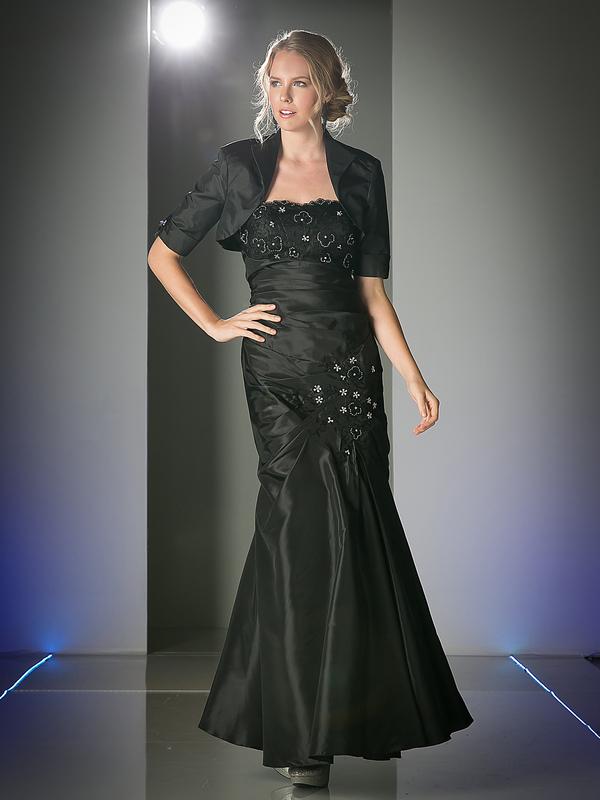 Cinderella Divine - Embellished Fitted Trumpet Dress With Bolero