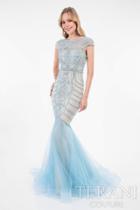Terani Prom - Elegant Cap-sleeve Beaded Mermaid Gown 1712p2635