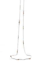 Tresor Collection - Citrine & Rainbow Moonstone Long Necklace In 18k Yellow Gold